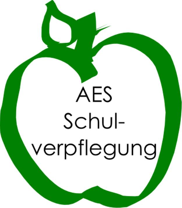 Apfel mit Text AES Schulverpflegung